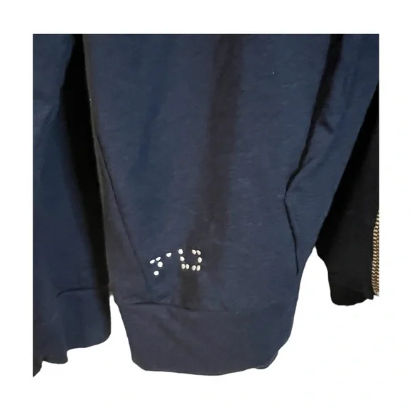 A Navy blue zippered hoodie by Two Blind Brothers in size large - Picture 6 of 10
